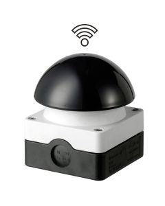 met zwarte knop en ingebouwde handzender