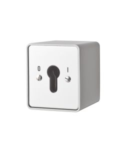 met continu-contact naar één zijde. 1 -of 2-polig. Na het contact geven, sleutel in beginstand uitnemen.